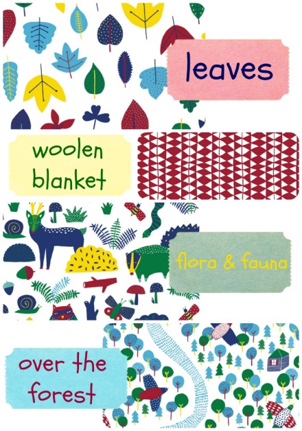 textile in the forest leaves woolen blanket flora & fauna over the forest