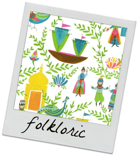 organic Folkloric from The Land That Never Was for Cloud9 Fabrics